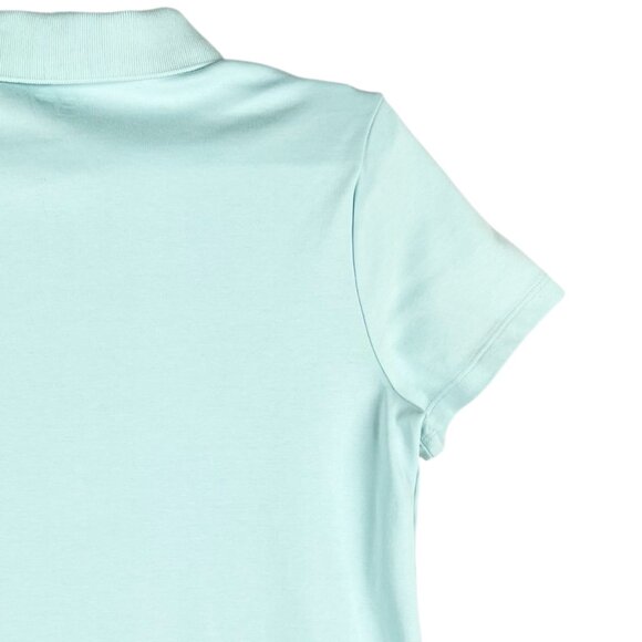 Lands End Girls Light Blue Short Sleeve Polo Shirt Size Medium 10-12 Cotton NWOT - Picture 6 of 10